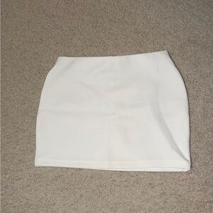 White Women's Stretch Mini Skirt